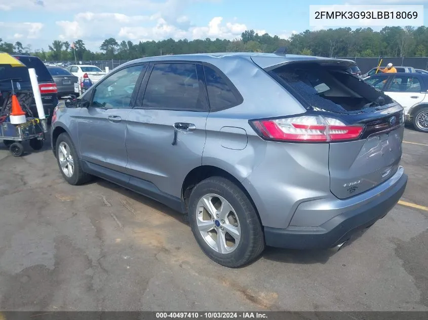 2020 Ford Edge Se VIN: 2FMPK3G93LBB18069 Lot: 40497410