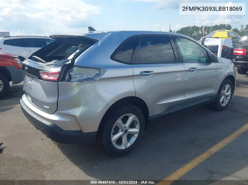 2020 Ford Edge Se VIN: 2FMPK3G93LBB18069 Lot: 40497410