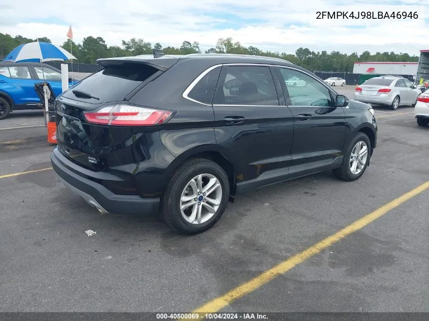 2020 Ford Edge Sel VIN: 2FMPK4J98LBA46946 Lot: 40500069