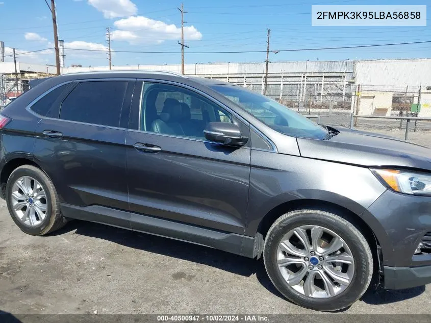 2020 Ford Edge Titanium VIN: 2FMPK3K95LBA56858 Lot: 40500947