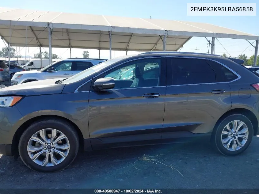 2020 Ford Edge Titanium VIN: 2FMPK3K95LBA56858 Lot: 40500947