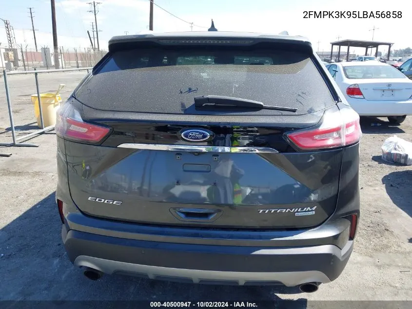 2020 Ford Edge Titanium VIN: 2FMPK3K95LBA56858 Lot: 40500947