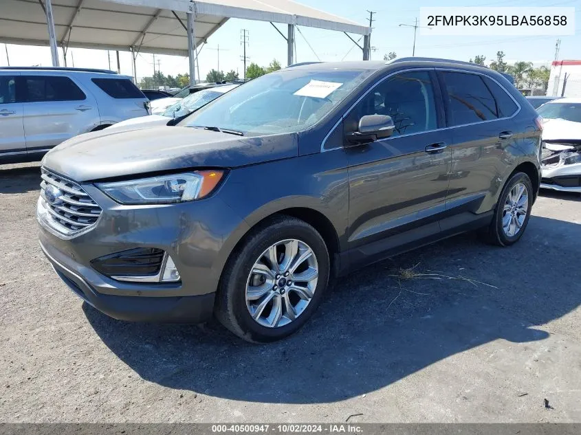 2020 Ford Edge Titanium VIN: 2FMPK3K95LBA56858 Lot: 40500947