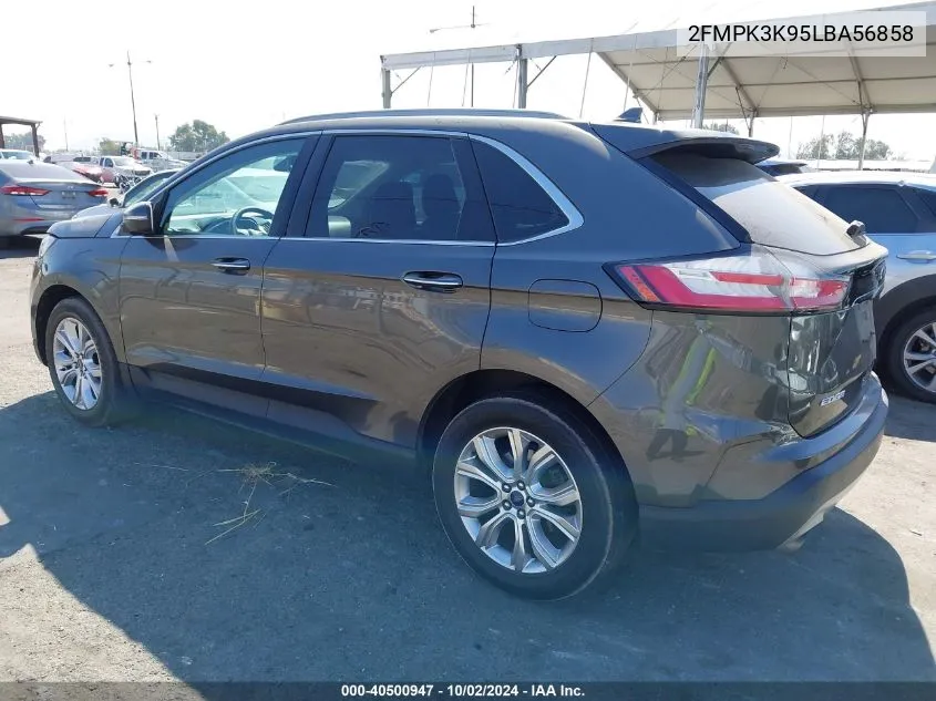 2020 Ford Edge Titanium VIN: 2FMPK3K95LBA56858 Lot: 40500947