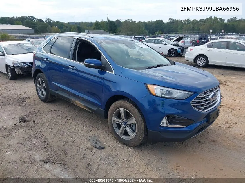 2020 Ford Edge Sel VIN: 2FMPK3J99LBA66956 Lot: 40501673