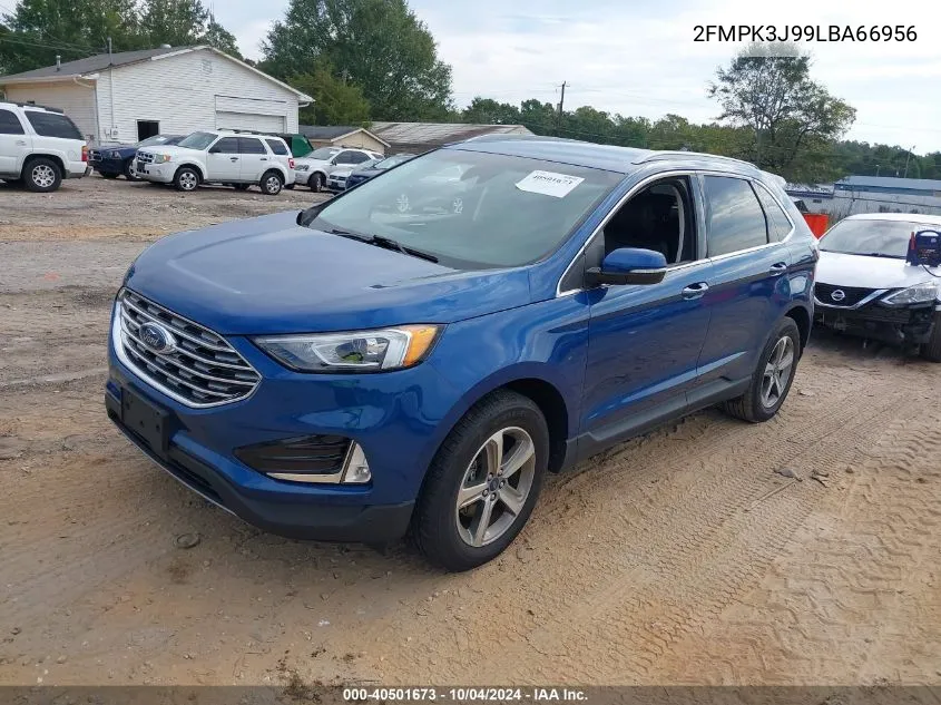 2020 Ford Edge Sel VIN: 2FMPK3J99LBA66956 Lot: 40501673