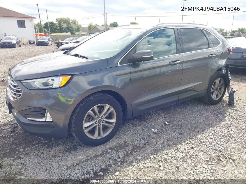 2020 Ford Edge Sel VIN: 2FMPK4J94LBA15046 Lot: 40505966