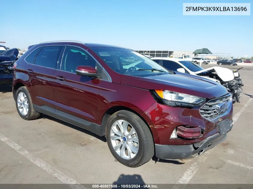 2020 Ford Edge Titanium VIN: 2FMPK3K9XLBA13696 Lot: 40507505