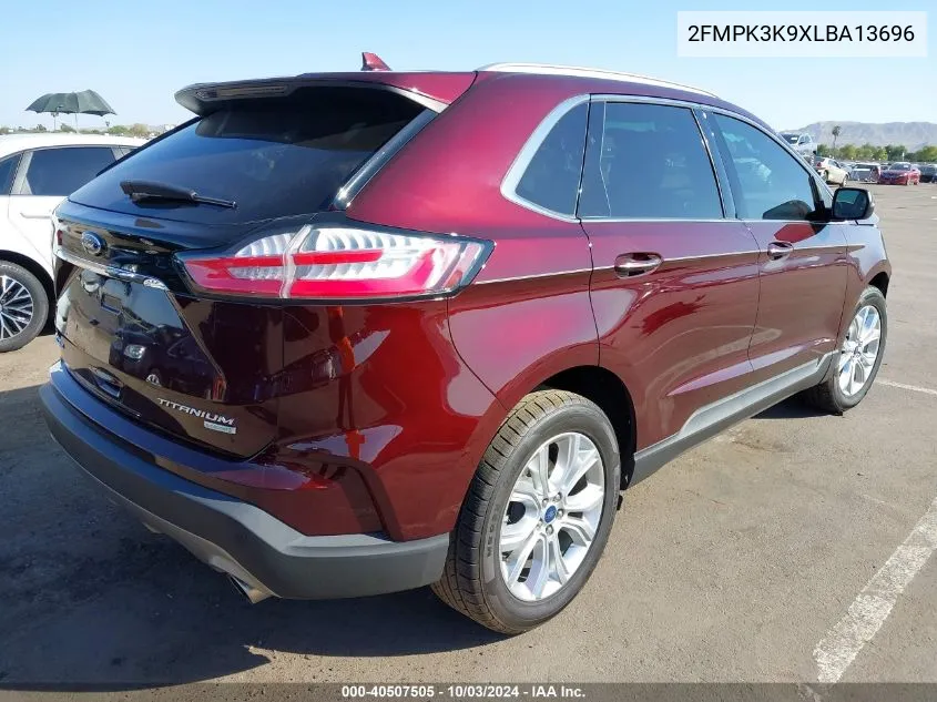 2020 Ford Edge Titanium VIN: 2FMPK3K9XLBA13696 Lot: 40507505