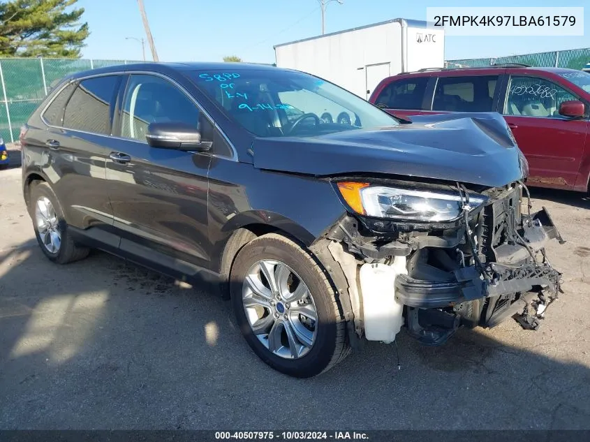 2020 Ford Edge Titanium VIN: 2FMPK4K97LBA61579 Lot: 40507975