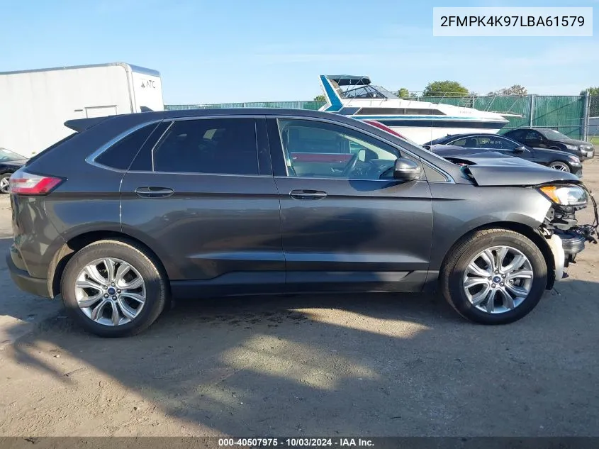 2020 Ford Edge Titanium VIN: 2FMPK4K97LBA61579 Lot: 40507975