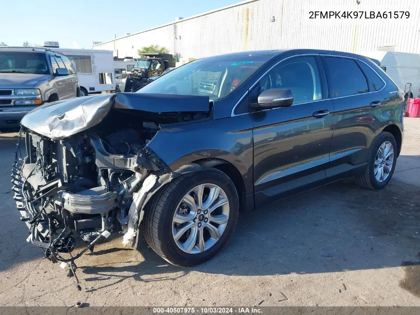 2020 Ford Edge Titanium VIN: 2FMPK4K97LBA61579 Lot: 40507975