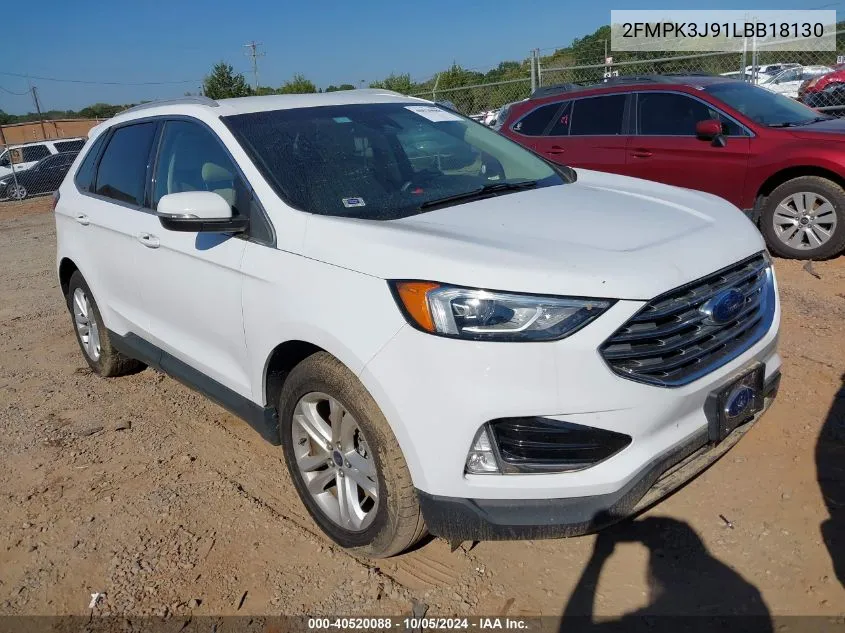 2020 Ford Edge Sel VIN: 2FMPK3J91LBB18130 Lot: 40520088