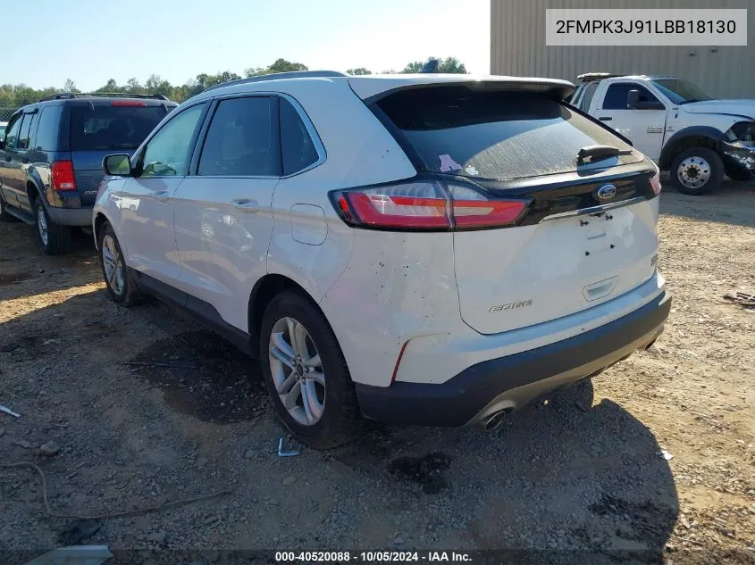 2020 Ford Edge Sel VIN: 2FMPK3J91LBB18130 Lot: 40520088