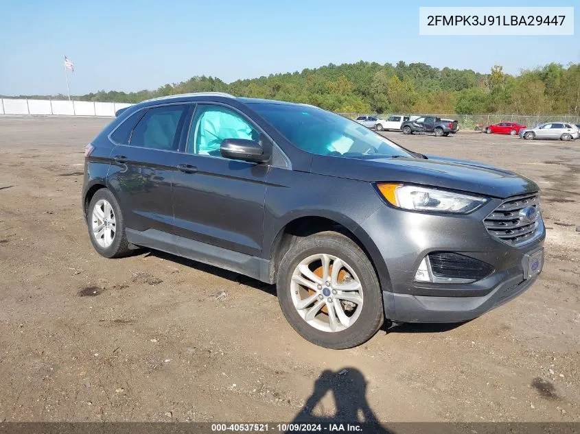 2020 Ford Edge Sel VIN: 2FMPK3J91LBA29447 Lot: 40537521