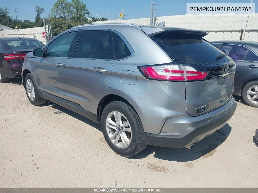 2020 Ford Edge Sel VIN: 2FMPK3J92LBA66765 Lot: 40552190