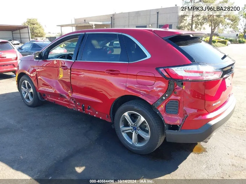 2020 Ford Edge Sel VIN: 2FMPK3J96LBA28200 Lot: 40584496