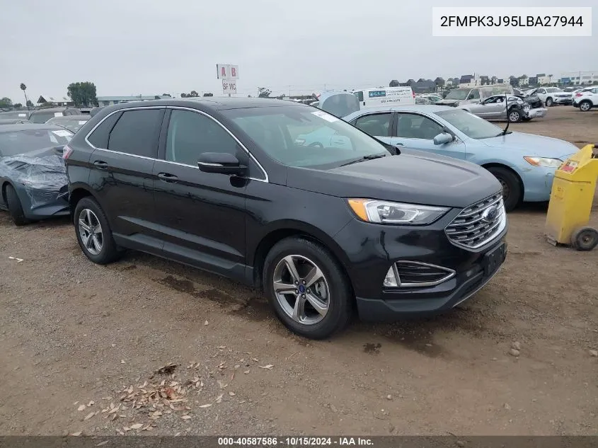 2020 Ford Edge Sel VIN: 2FMPK3J95LBA27944 Lot: 40587586