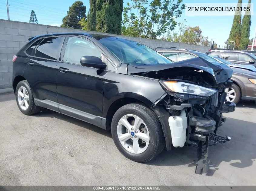 2020 Ford Edge Se VIN: 2FMPK3G90LBA13165 Lot: 40606136