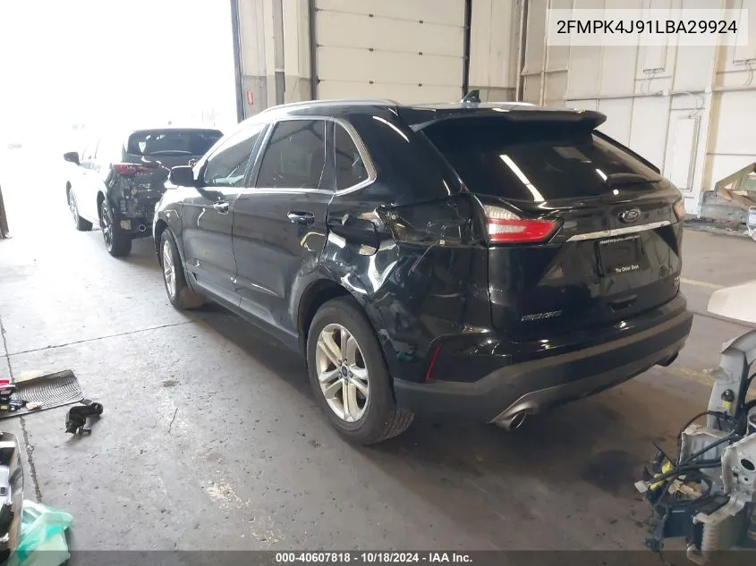 2020 Ford Edge Sel VIN: 2FMPK4J91LBA29924 Lot: 40607818