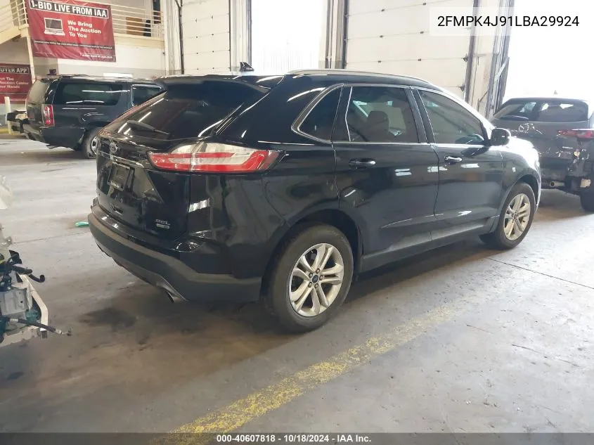 2020 Ford Edge Sel VIN: 2FMPK4J91LBA29924 Lot: 40607818