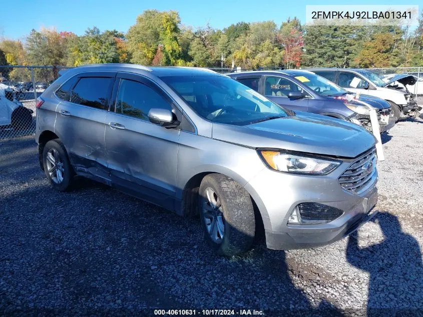 2020 Ford Edge Sel VIN: 2FMPK4J92LBA01341 Lot: 40610631