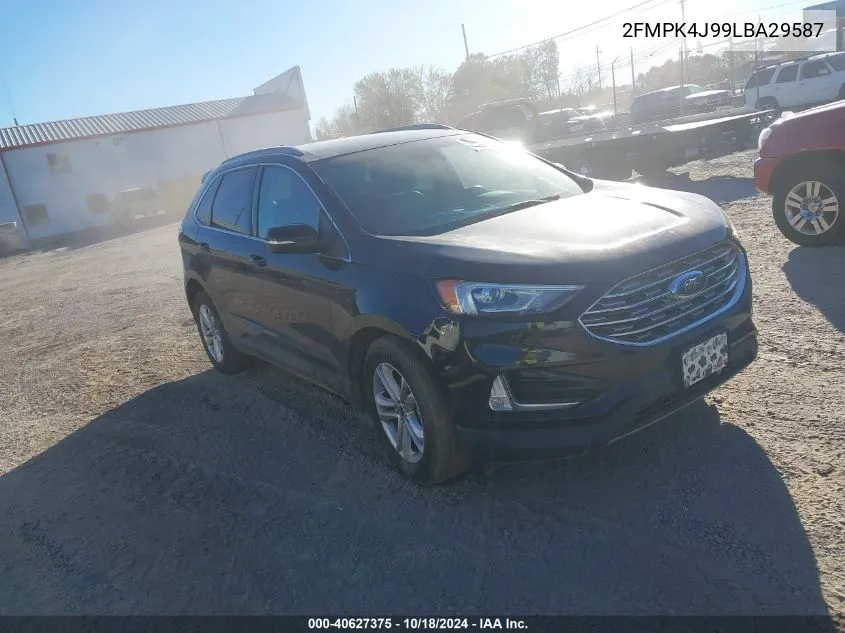 2020 Ford Edge Sel VIN: 2FMPK4J99LBA29587 Lot: 40627375