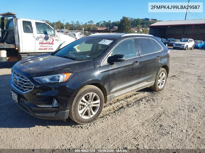 2020 Ford Edge Sel VIN: 2FMPK4J99LBA29587 Lot: 40627375