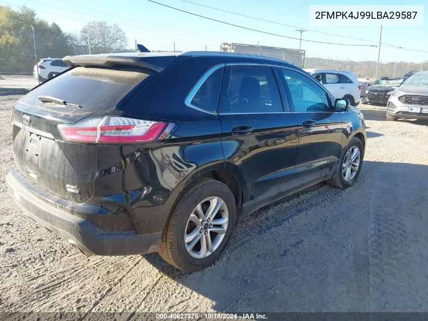 2020 Ford Edge Sel VIN: 2FMPK4J99LBA29587 Lot: 40627375