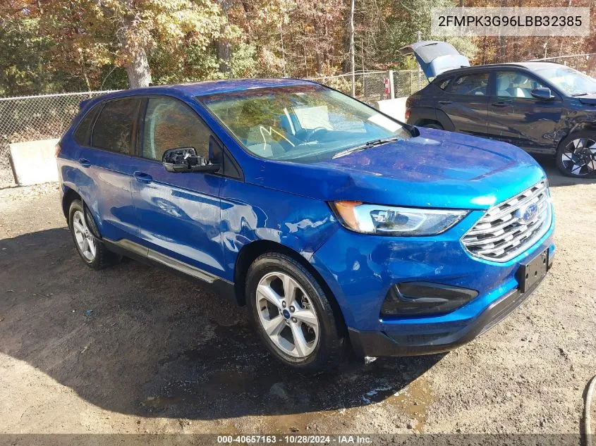 2020 Ford Edge Se VIN: 2FMPK3G96LBB32385 Lot: 40657163