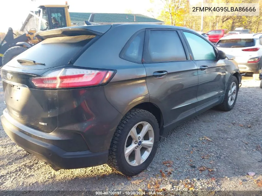 2020 Ford Edge Se VIN: 2FMPK4G95LBA86666 Lot: 40700197