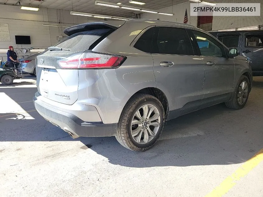 2020 Ford Edge Titanium VIN: 2FMPK4K99LBB36461 Lot: 40719580