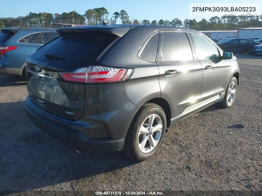 2020 Ford Edge Se VIN: 2FMPK3G93LBA05223 Lot: 40731276