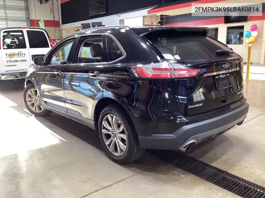 2020 Ford Edge Titanium VIN: 2FMPK3K95LBA60814 Lot: 40731371