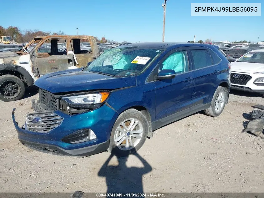 2020 Ford Edge Sel VIN: 2FMPK4J99LBB56095 Lot: 40741049