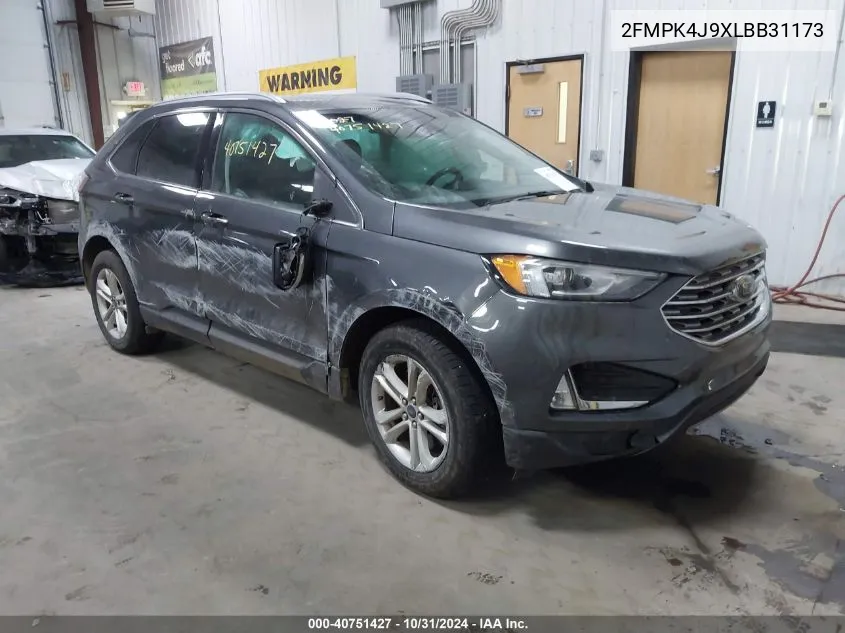 2020 Ford Edge Sel VIN: 2FMPK4J9XLBB31173 Lot: 40751427