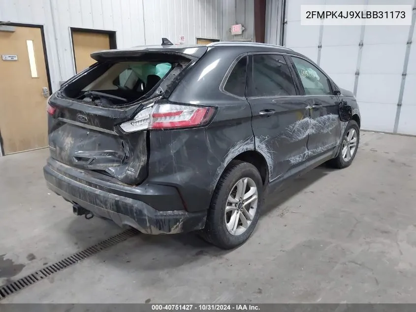 2020 Ford Edge Sel VIN: 2FMPK4J9XLBB31173 Lot: 40751427