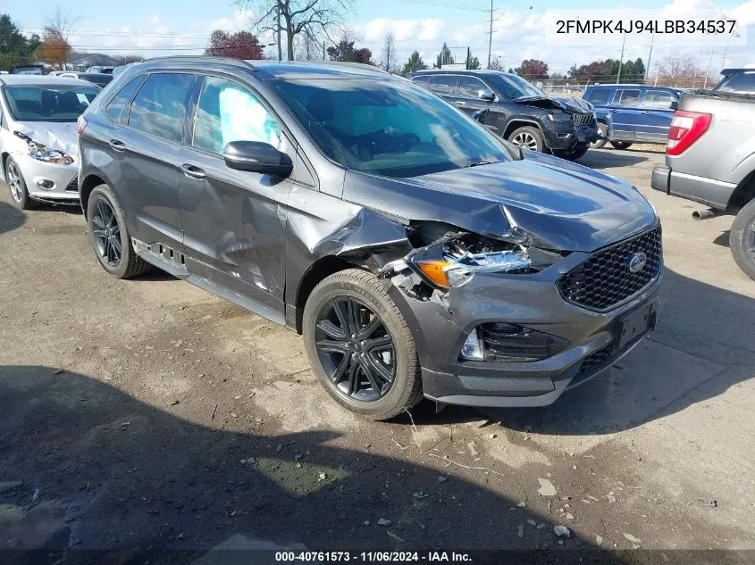 2FMPK4J94LBB34537 2020 Ford Edge St Line