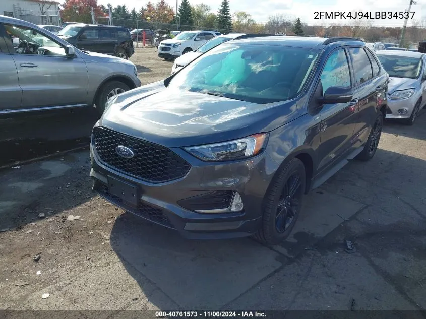 2FMPK4J94LBB34537 2020 Ford Edge St Line