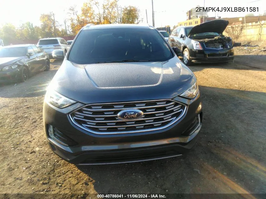 2020 Ford Edge Sel VIN: 2FMPK4J9XLBB61581 Lot: 40786041