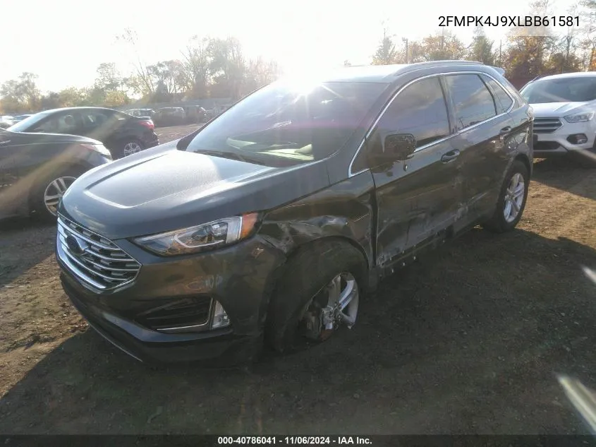 2020 Ford Edge Sel VIN: 2FMPK4J9XLBB61581 Lot: 40786041