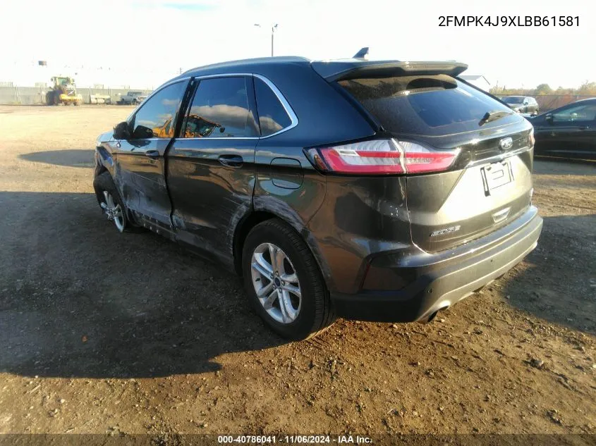 2020 Ford Edge Sel VIN: 2FMPK4J9XLBB61581 Lot: 40786041