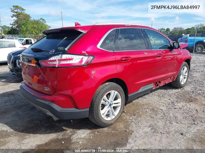 2020 Ford Edge Sel VIN: 2FMPK4J96LBA84997 Lot: 40803779