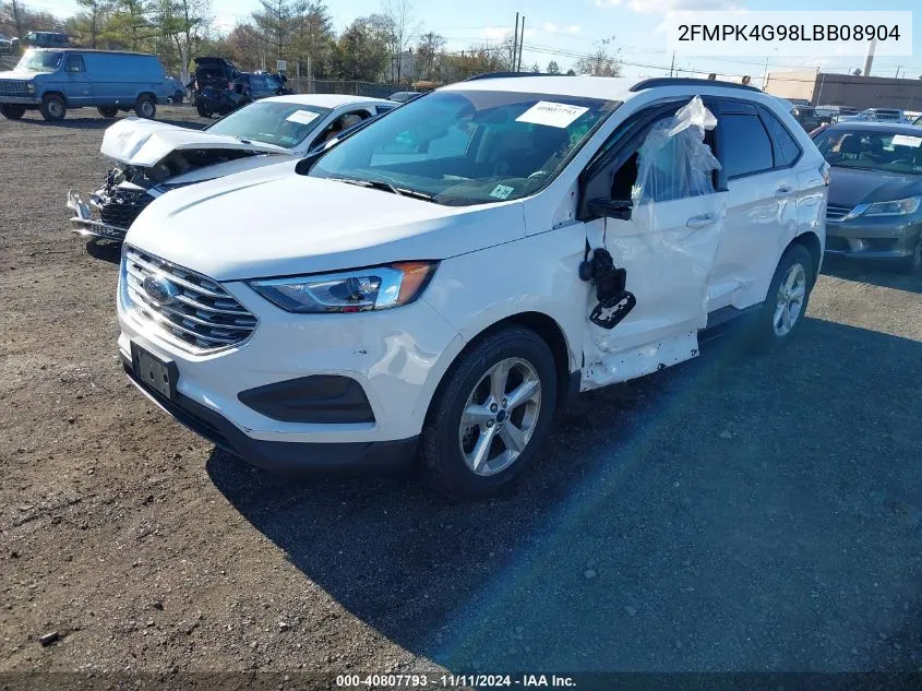 2020 Ford Edge Se VIN: 2FMPK4G98LBB08904 Lot: 40807793