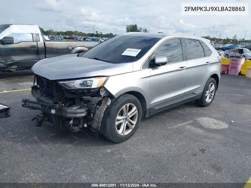 2020 Ford Edge Sel VIN: 2FMPK3J9XLBA28863 Lot: 40812891