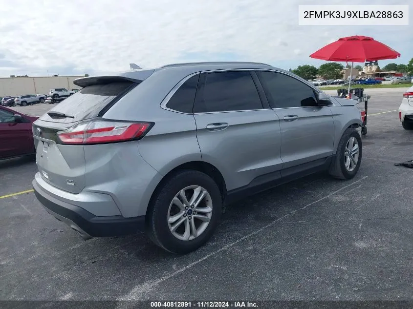 2020 Ford Edge Sel VIN: 2FMPK3J9XLBA28863 Lot: 40812891