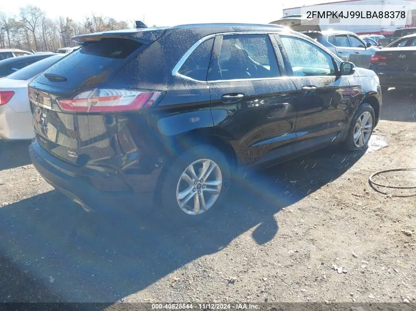 2020 Ford Edge Sel VIN: 2FMPK4J99LBA88378 Lot: 40828544