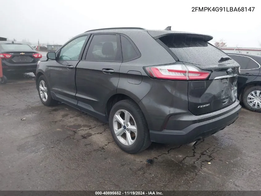 2020 Ford Edge Se VIN: 2FMPK4G91LBA68147 Lot: 40895652