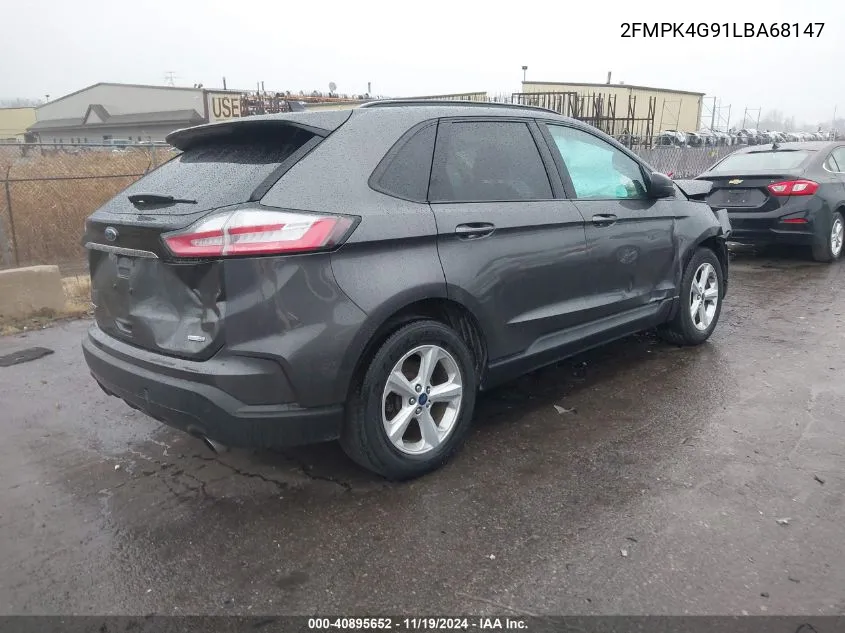 2020 Ford Edge Se VIN: 2FMPK4G91LBA68147 Lot: 40895652