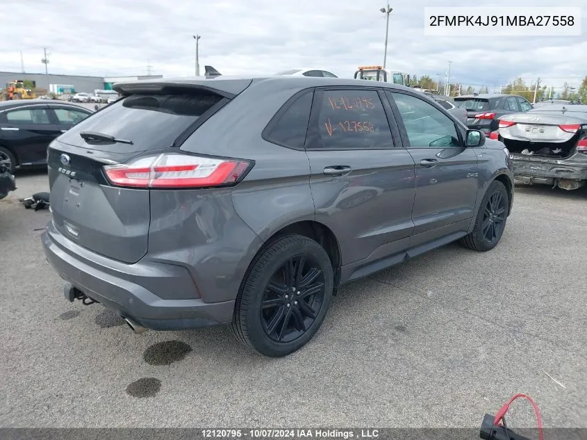 2021 Ford Edge VIN: 2FMPK4J91MBA27558 Lot: 12120795